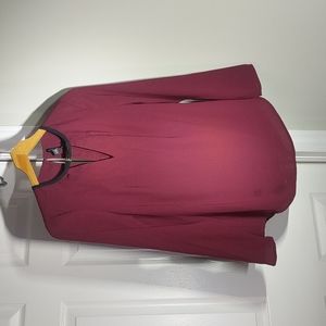 Maroon long sleeve blouse
